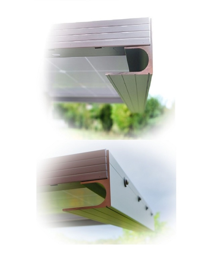 2 x Aluminium Haltespoiler Set für Solarmodule 52 cm